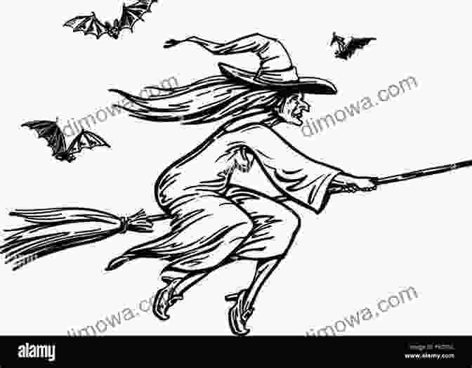 A Drawing Of A Witch On A Broomstick Flying Over Salem Hidden History Of Salem Susanne Saville