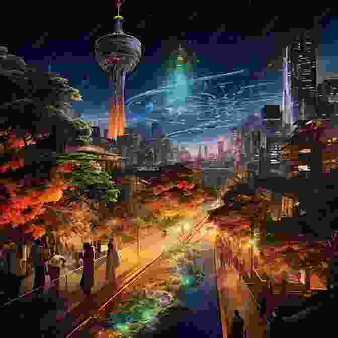 A Futuristic Cityscape With Digital Projections Forming A Complex Pattern In The Sky Game Over (The MindWar Trilogy 3)
