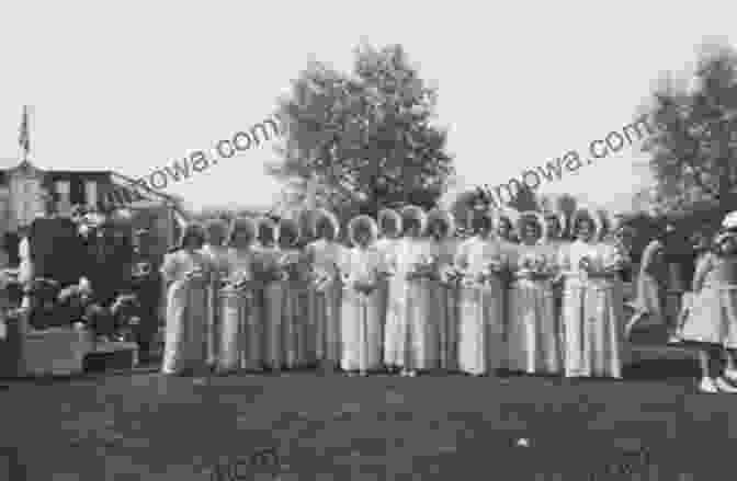 A Group Of Women In Long Dresses And Bonnets Stand In A Field. 17 Mail Free Download Brides Susannah Calloway