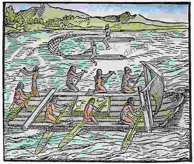 A Historical Painting Depicting Native American Fishermen Casting Their Nets In Long Island Sound, Showcasing Their Traditional Fishing Techniques And Reliance On The Sound's Resources. This Fine Piece Of Water: An Environmental History Of Long Island Sound