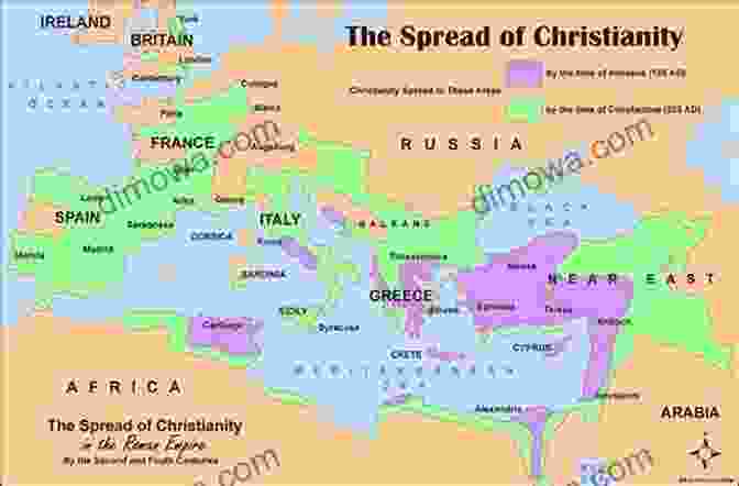 A Map Showing The Spread Of Christianity From Jerusalem To Rome The History Of Christianity : Origins And Growth Christianity Grade 6 Children S Religion