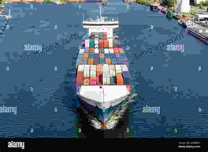 A Panoramic View Of The Kiel Canal, Showcasing A Large Cargo Ship Navigating The Waterway Cruising The Canals Rivers Of Germany