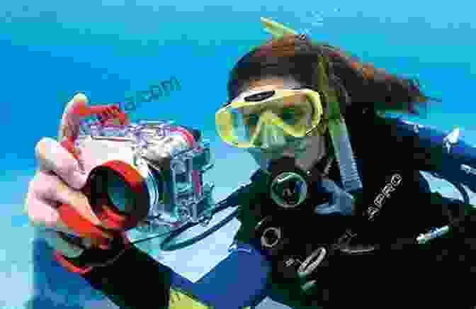 A Scuba Diver With A Big Grin, Holding A Camera And Surrounded By Colorful Marine Life. Diary Of A Dumbass Diver