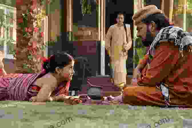 A Young Girl, Mini, And The Kabuliwalla Sitting Together Kabuliwalla By Rabindranath Tagore: A Bilingual English And Hindi Activity Workbook: Learn Language Through Stories