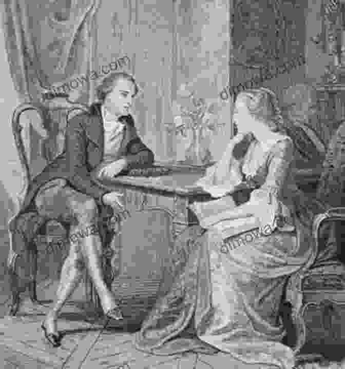 An Illustration Of Viscount Chateaubriand And Charlotte De Pontécoulant, Gazing Into Each Other's Eyes Amidst A Stormy Landscape. Love S Legacy: Viscount Chateaubriand And The Irish Girl