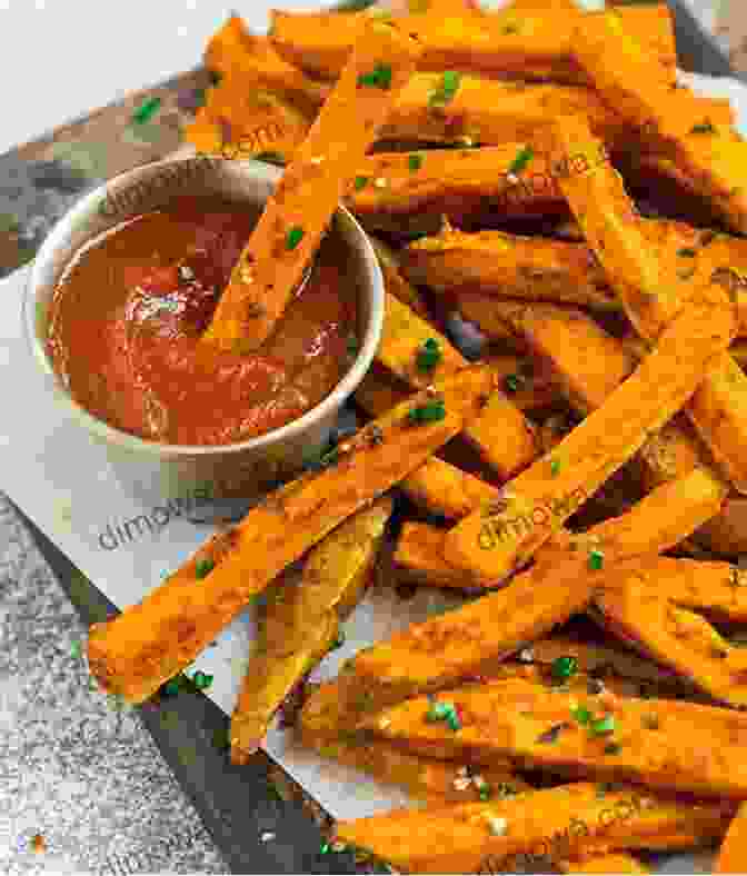 Crispy Sweet Potato Fries With Ketchup Air Fryer Master: 30 Amazingly Easy Air Fryer Recipes To Roast Bake And Grill Healthy Fried Meals For Any Budget