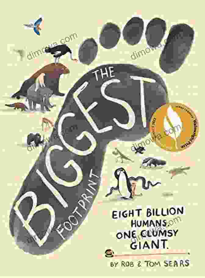 Eight Billion Humans: One Clumsy Giant Book By Carl Safina, Featuring An Image Of A Globe With Human Figures. The Biggest Footprint: Eight Billion Humans One Clumsy Giant