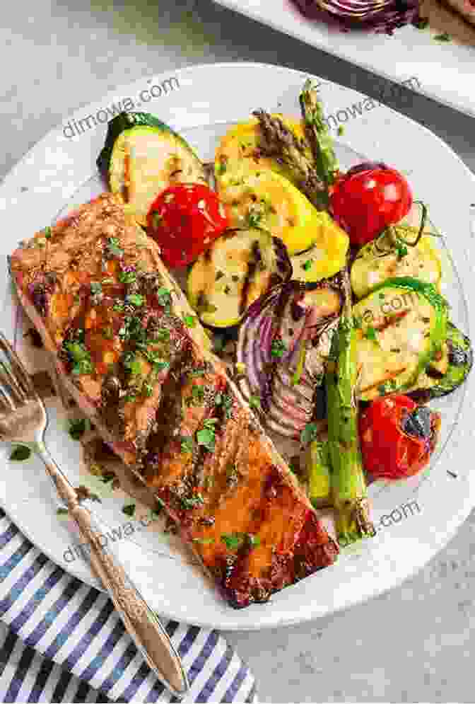 Grilled Salmon Fillet With Roasted Vegetables Air Fryer Master: 30 Amazingly Easy Air Fryer Recipes To Roast Bake And Grill Healthy Fried Meals For Any Budget