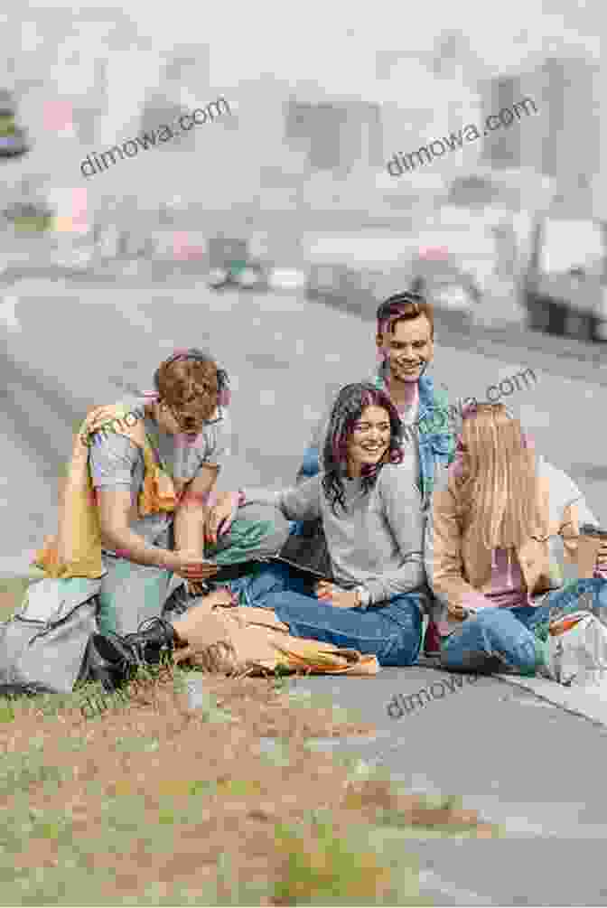 Group Of Travelers Smiling And Enjoying A Conversation In A Vibrant Urban Setting, Representing The Camaraderie And Personal Connections Formed During A Sabbatical Two Sabbatical Book: Sabbaticals In The Czech Republic And Australia