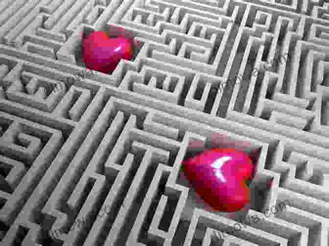 The One Of Hearts Book Cover Featuring A Red Heart Floating Amid A Labyrinth The One Of Hearts Michael Mathiesen