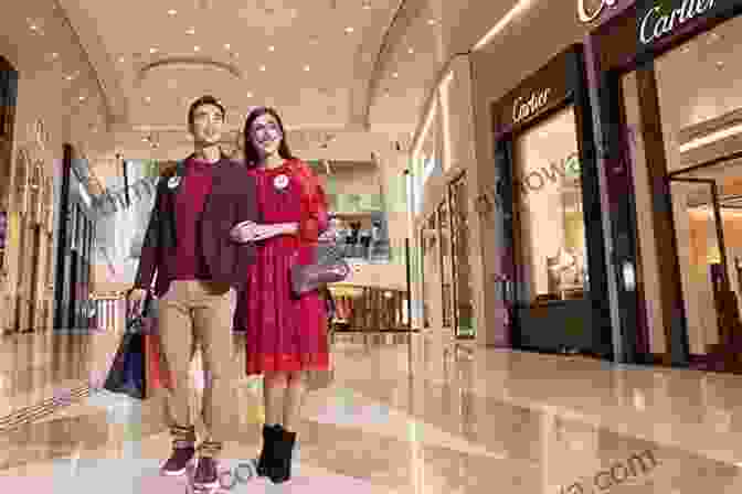 Woman In A Red Dress Walking Through A Luxurious Shopping Mall Guilty Gucci (Red Bottom Novels)